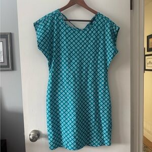 Blue Floral Midi Dress